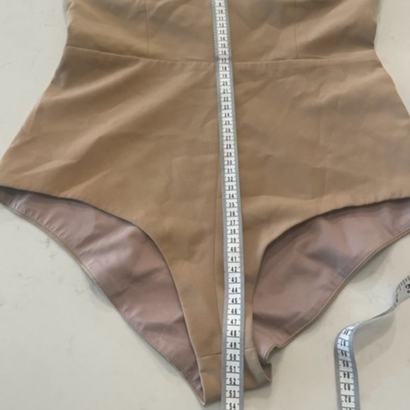 Strapless Bodysuit, Beige Bodysuit - Picture 9 of 10